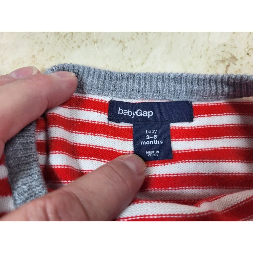Baby Gap One Piece Cotton Color Blocked House Heart Stripes Button Crotch 3-6 mo